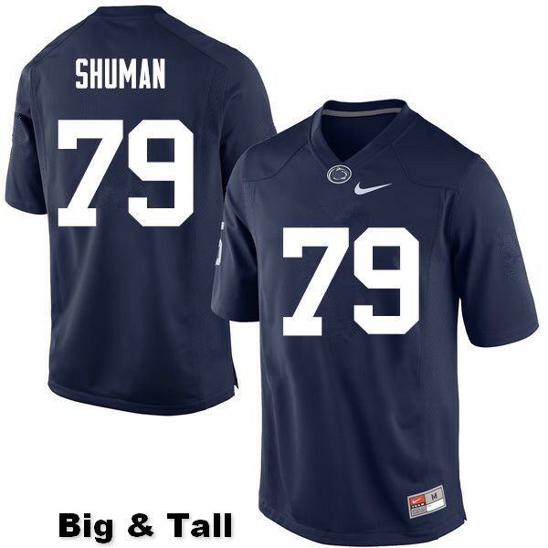 NCAA Nike Men's Penn State Nittany Lions Charlie Shuman #79 College Football Authentic Big & Tall Navy Stitched Jersey TUX0898HN